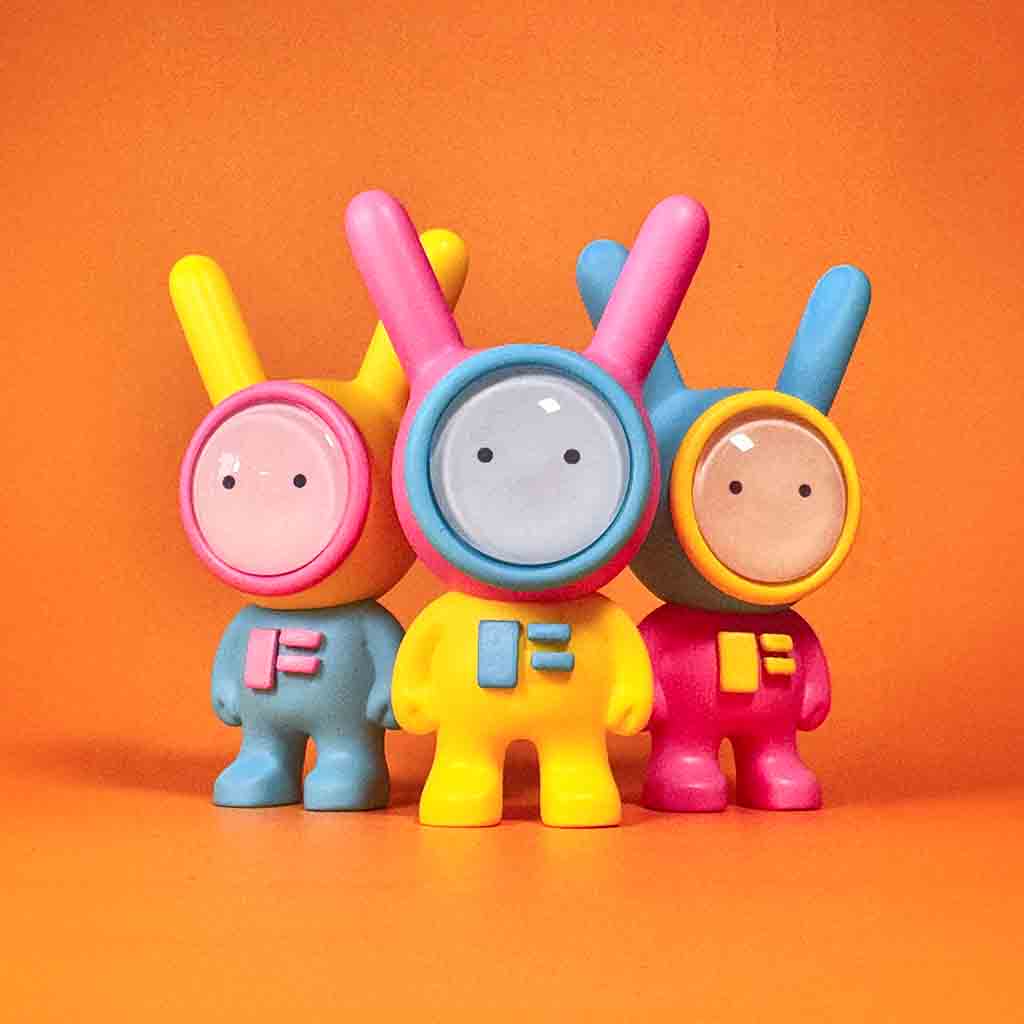 Colored Space Rabbits - Space Rabbit Studio